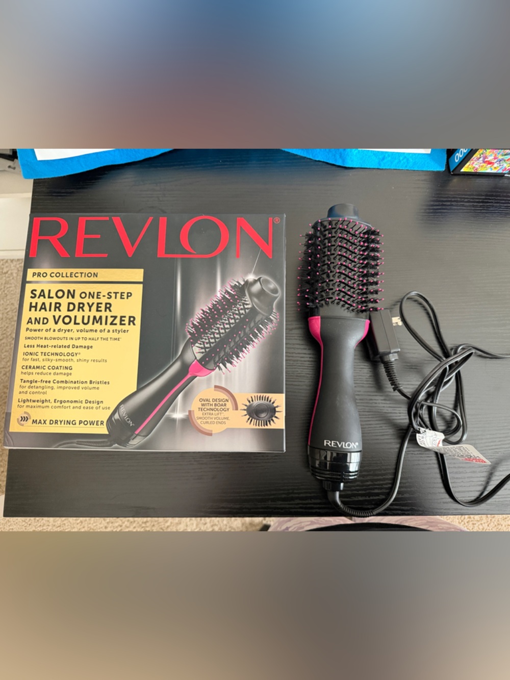 Revlon Black and Pink One-Step Hair Dryer & Volumizer Brush
